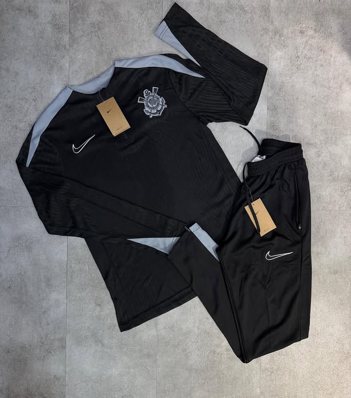 Conjunto Corinthians Treino Preto