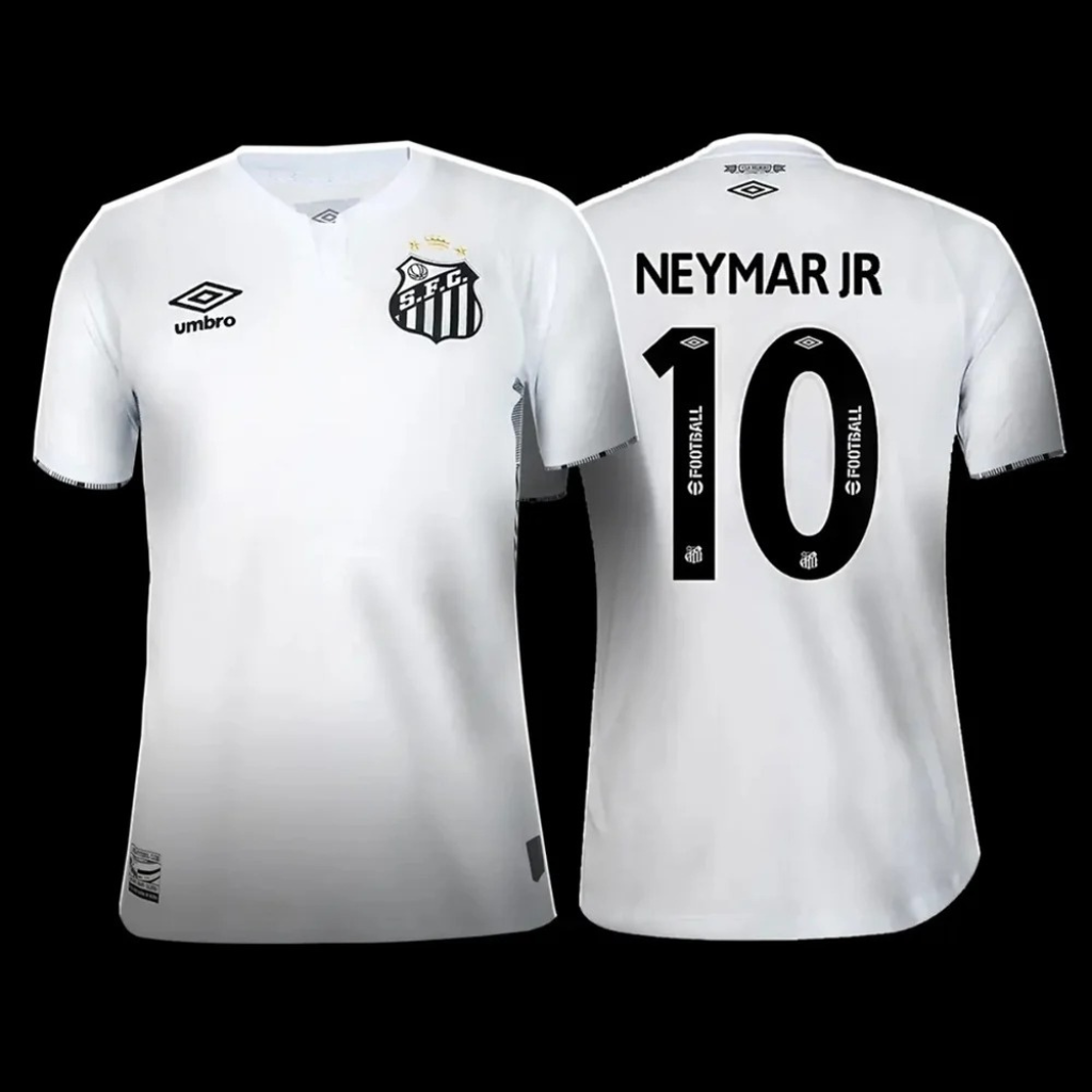 Modelo Torcedor - Santos Branca Neymar 10