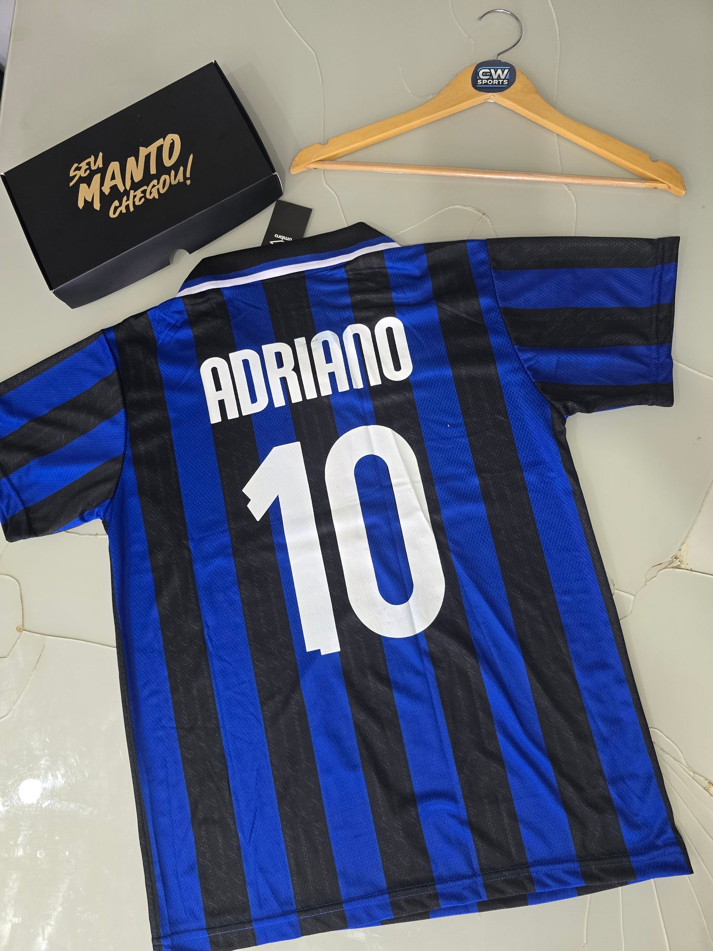 Inter de milão Adriano listrada - Retrô