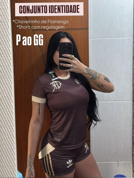 Conjunto Flamengo Manto Identidade - FEMININO (Pré Venda - 15/20 dias)