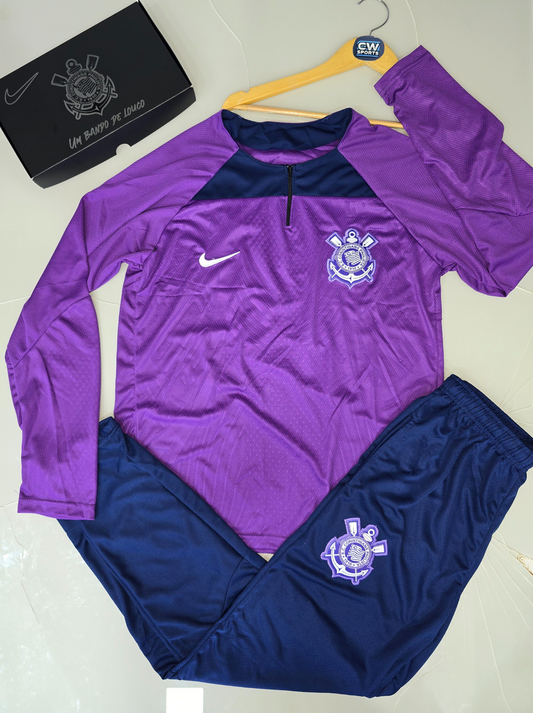 Conjunto Corinthians Roxa Treino 2025
