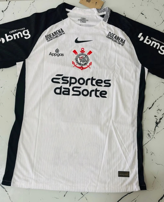 Modelo jogador - Corinthians Uniforme 1 - 2025 + Todos os Patrocinios