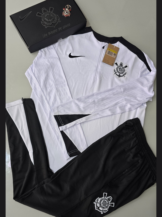 Conjunto Corinthians Treino Branco