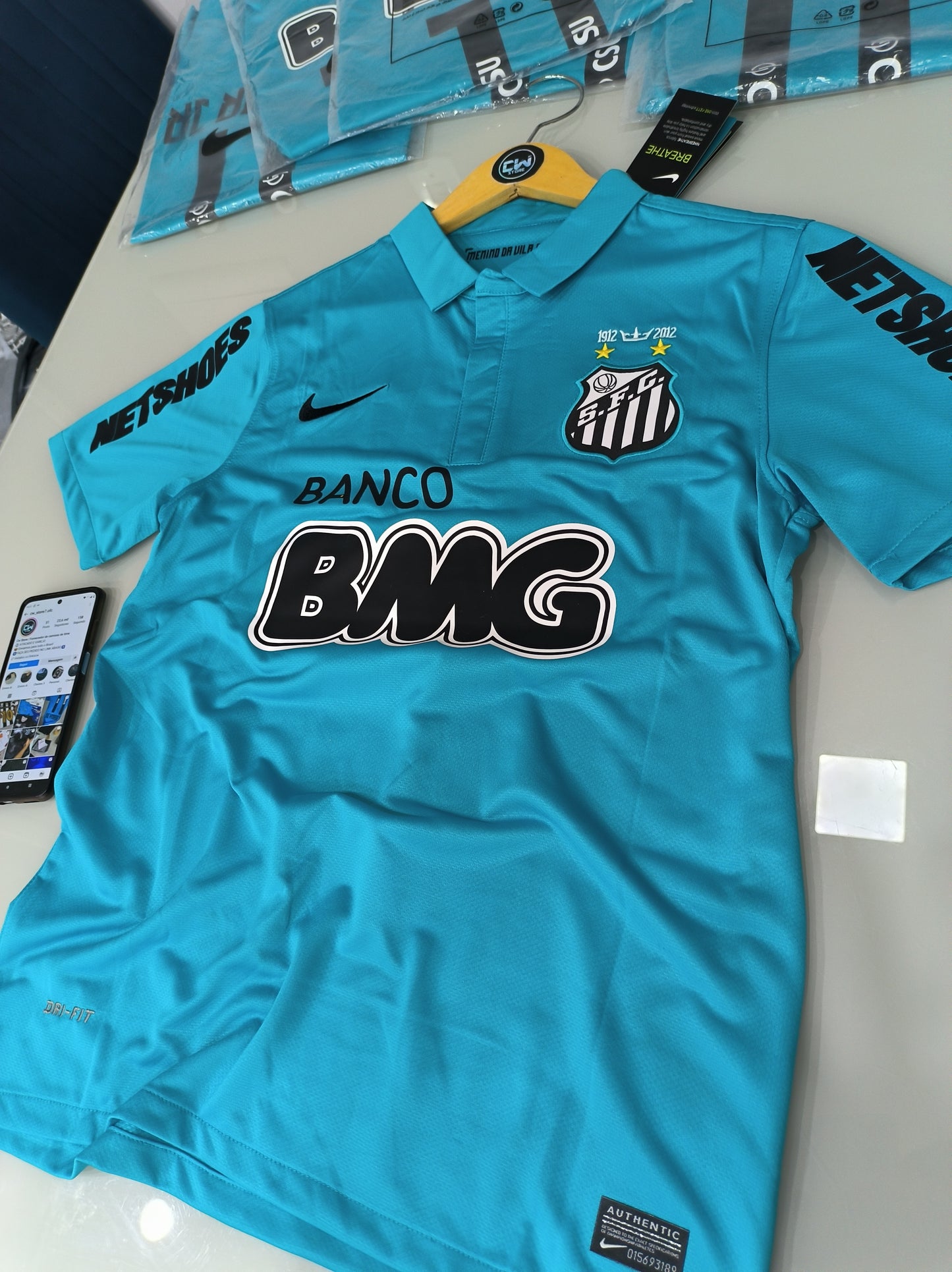 Modelo Retrô - Santos Azul Neymar