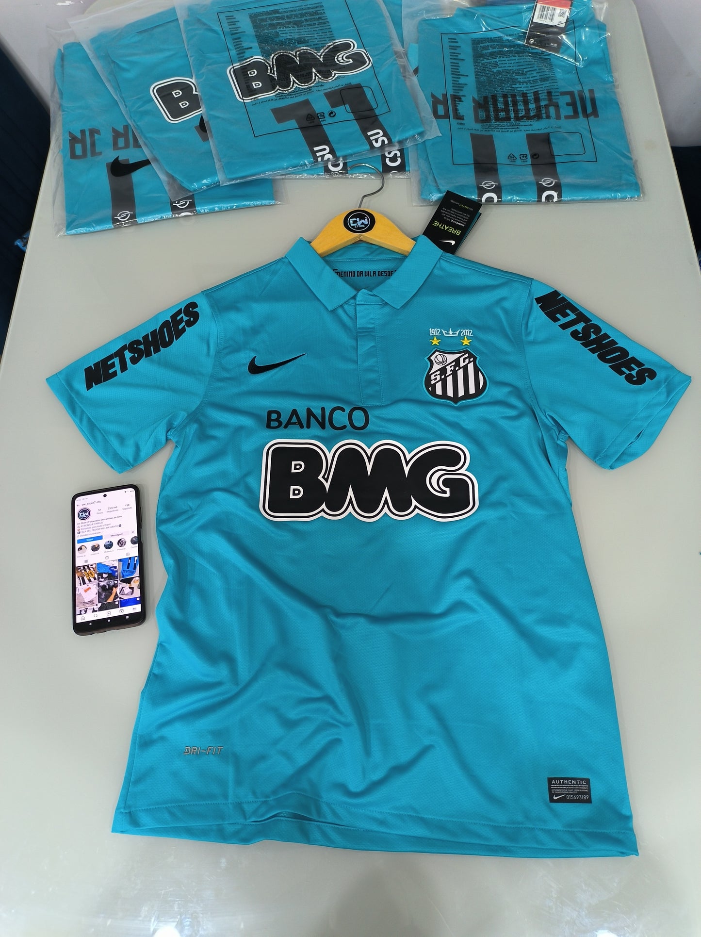 Modelo Retrô - Santos Azul Neymar