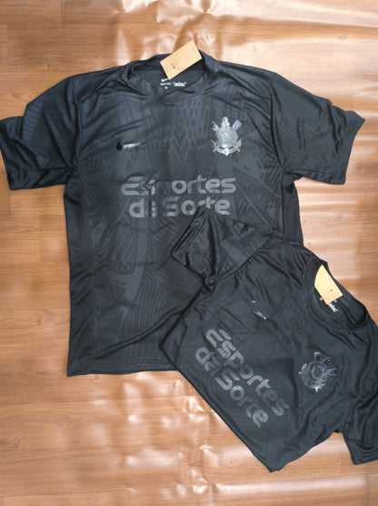KIT CASAL - CORINTHIANS Black Com Patrocinio 2024